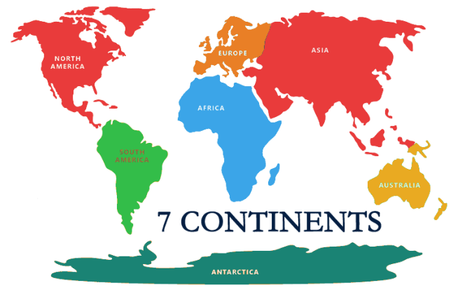 Continentes en inglés